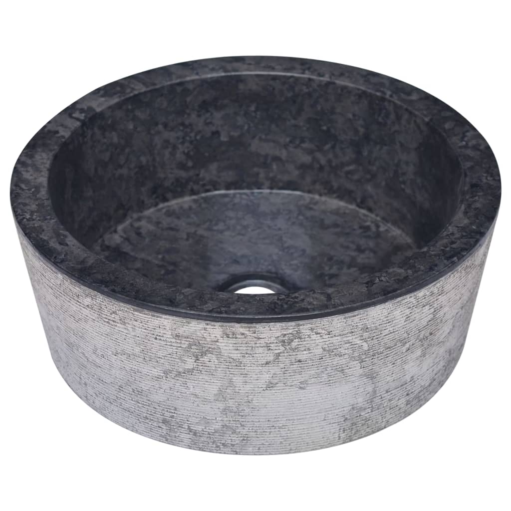 Sink Black Ø40x15 cm Marble