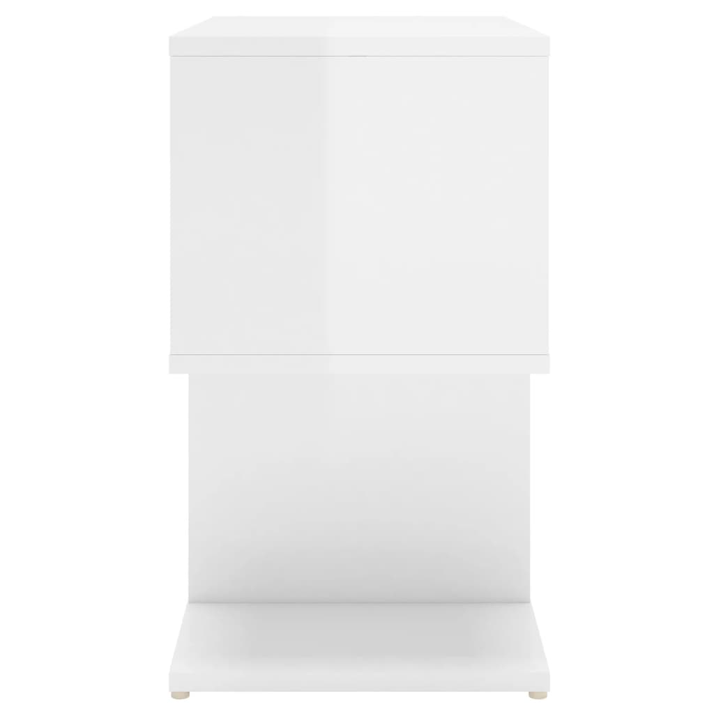 Bedside Cabinets 2 pcs High Gloss White 50x30x51.5 cm Engineered Wood