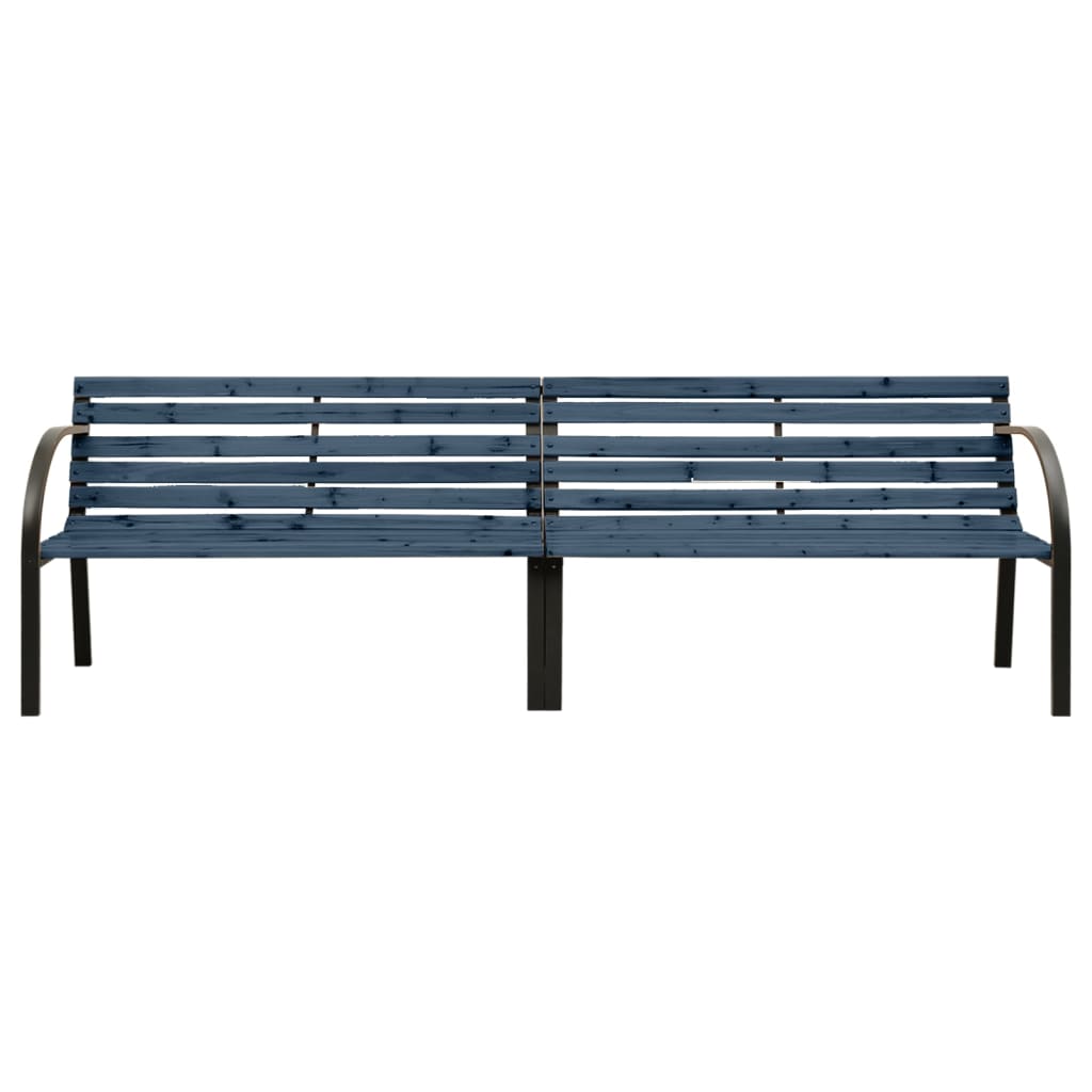 Twin Garden Bench 241 cm Chinese Fir Wood Grey