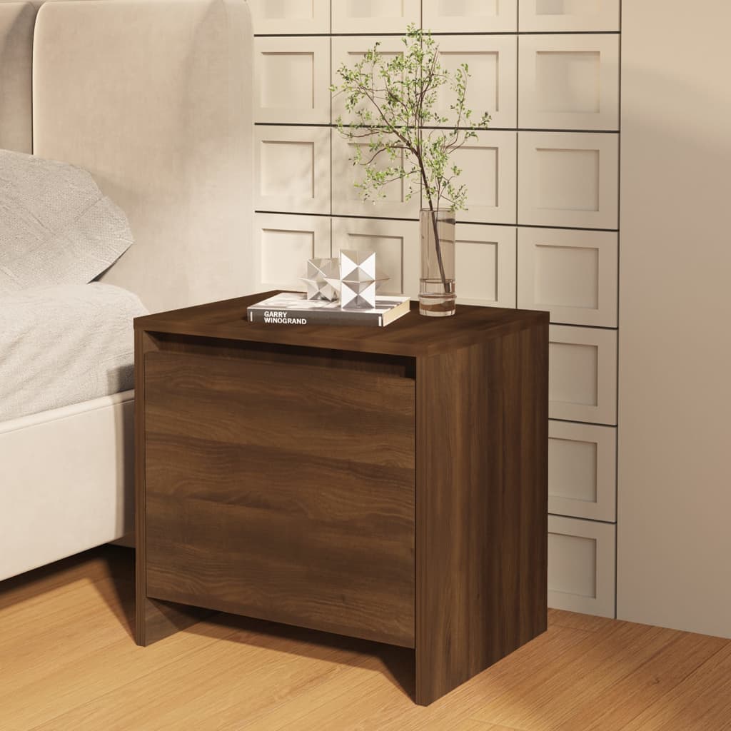 Bedside Cabinets 2 pcs Brown Oak 45x34x44.5 cm Engineered Wood