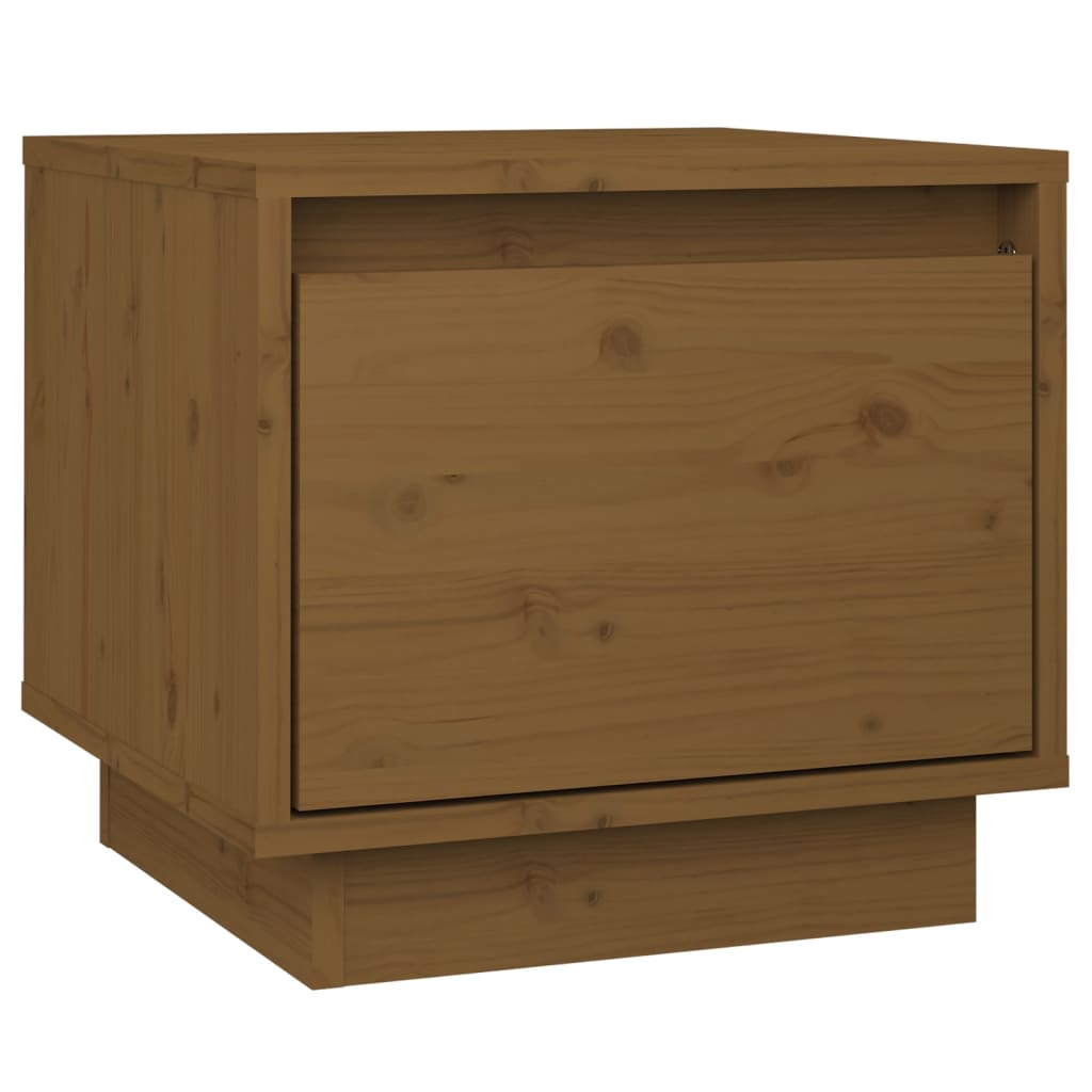 Bedside Cabinets 2 pcs Honey Brown 35x34x32 cm Solid Wood Pine