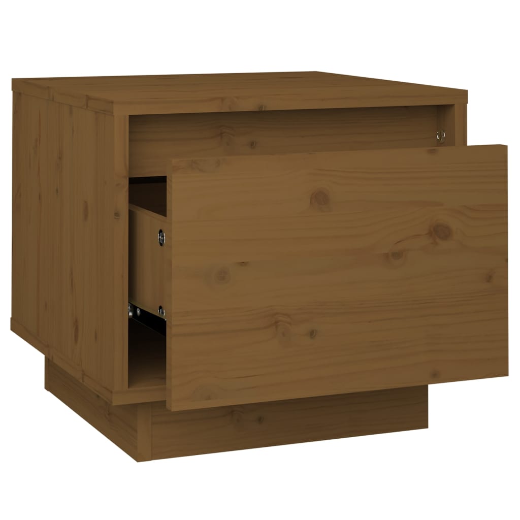 Bedside Cabinets 2 pcs Honey Brown 35x34x32 cm Solid Wood Pine