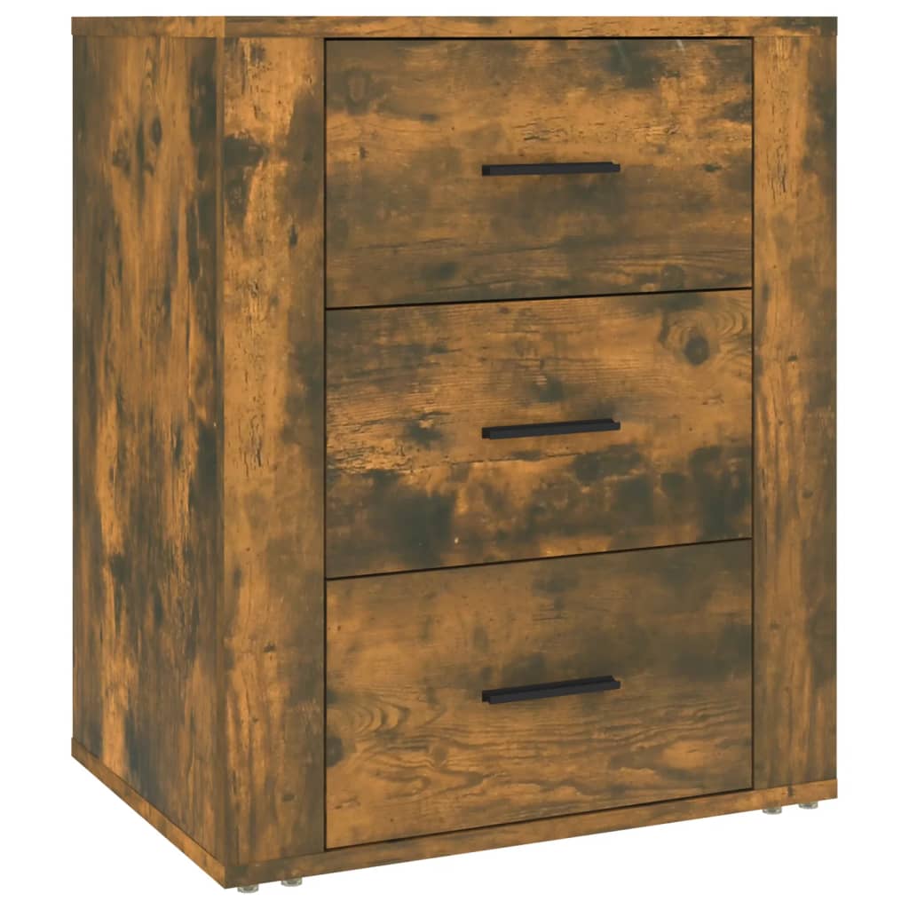 Bedside Cabinet Smoked Oak 50x36x60 cm Engineered Wood