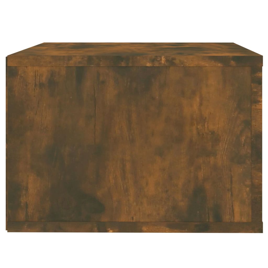 Wall-mounted Bedside Cabinet Smoked Oak 50x36x25 cm