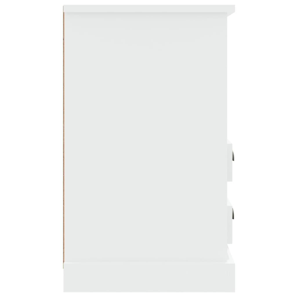 Bedside Cabinet High Gloss White 43x36x60 cm