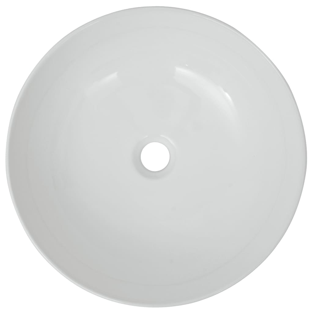 Basin Round Ceramic White 41.5x13.5 cm