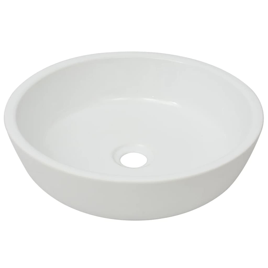 Basin Round Ceramic White 42x12 cm