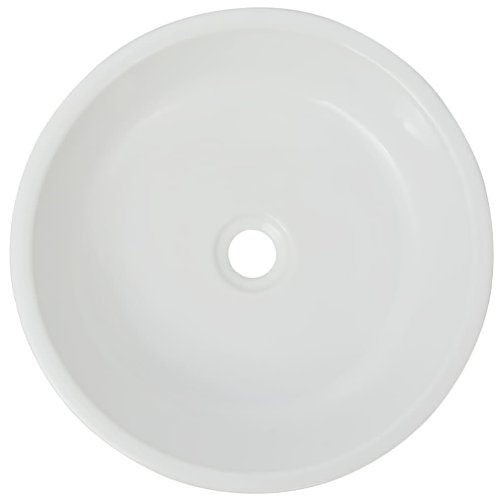 Basin Round Ceramic White 42x12 cm