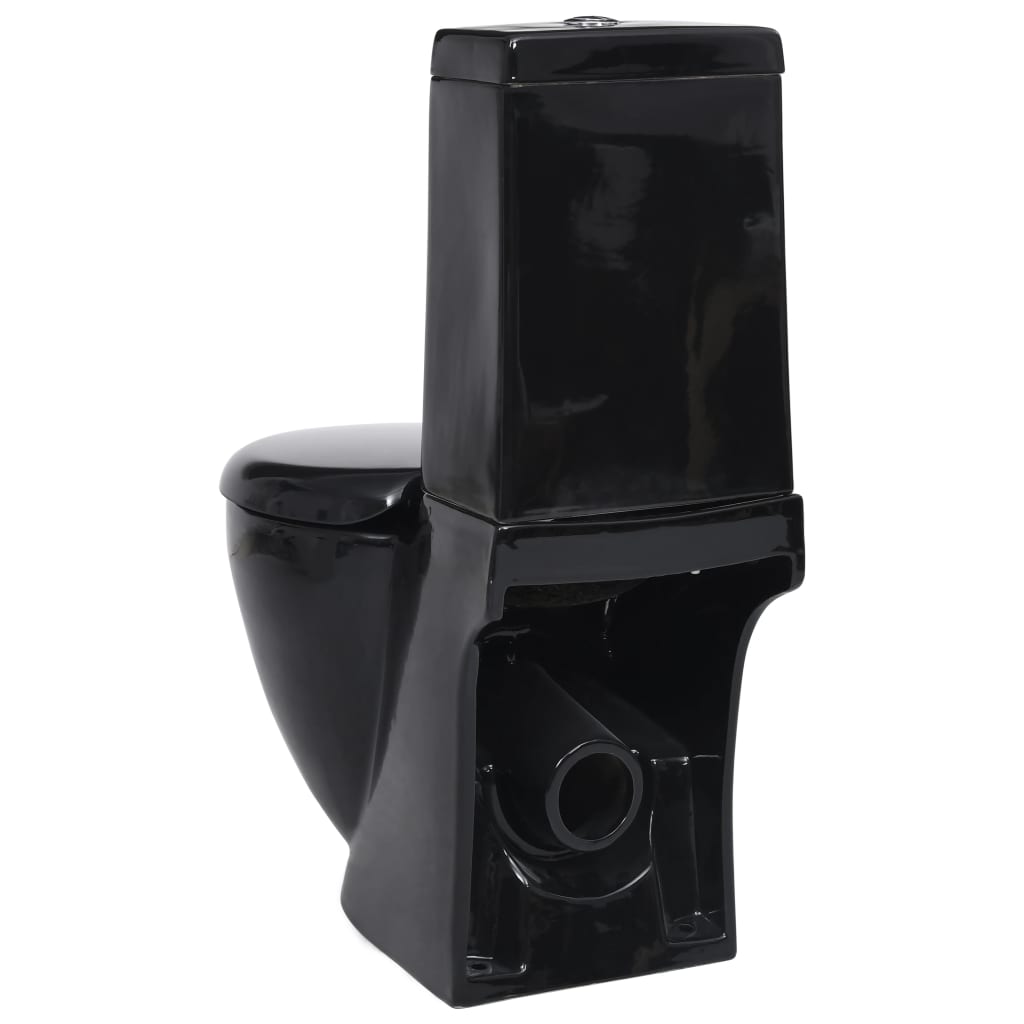 Ceramic Toilet Back Water Flow Black