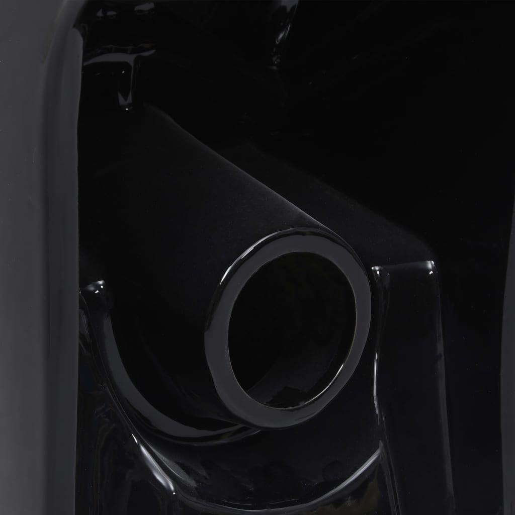 Ceramic Toilet Back Water Flow Black