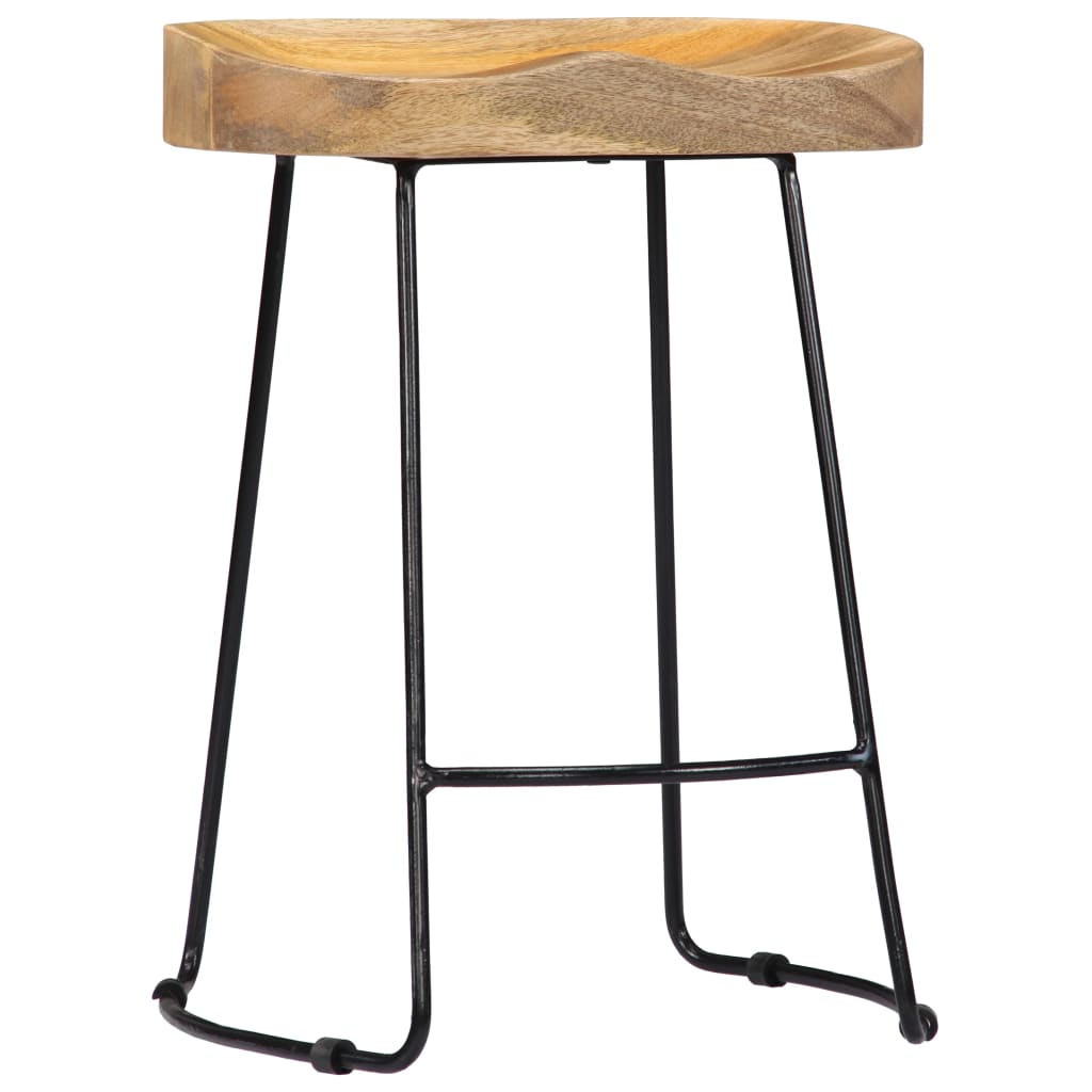 Gavin Bar Stools 2 pcs Solid Mango Wood