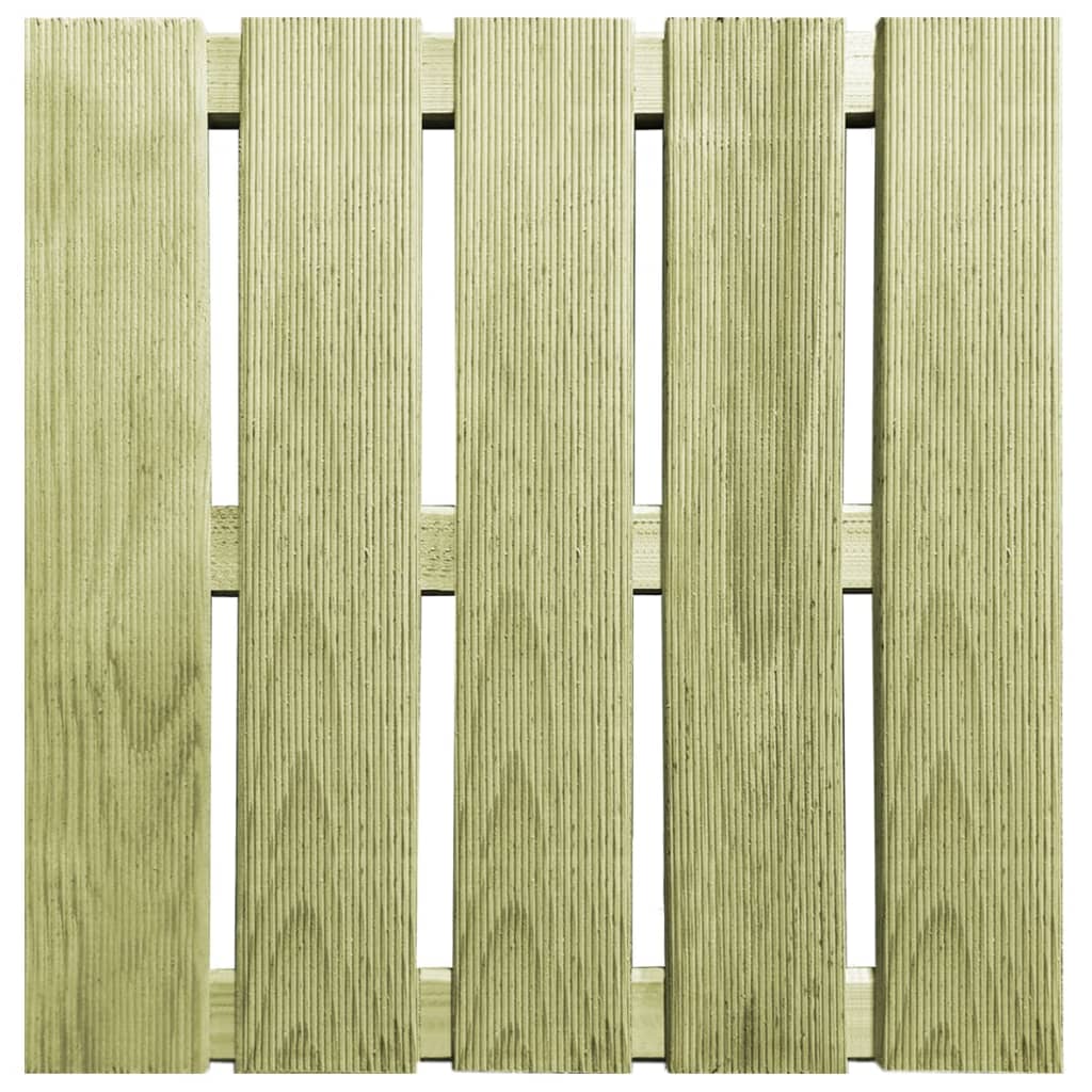 12 pcs Decking Tiles 50x50 cm Wood Green