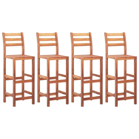 Bar Chairs 4 pcs Solid Acacia Wood