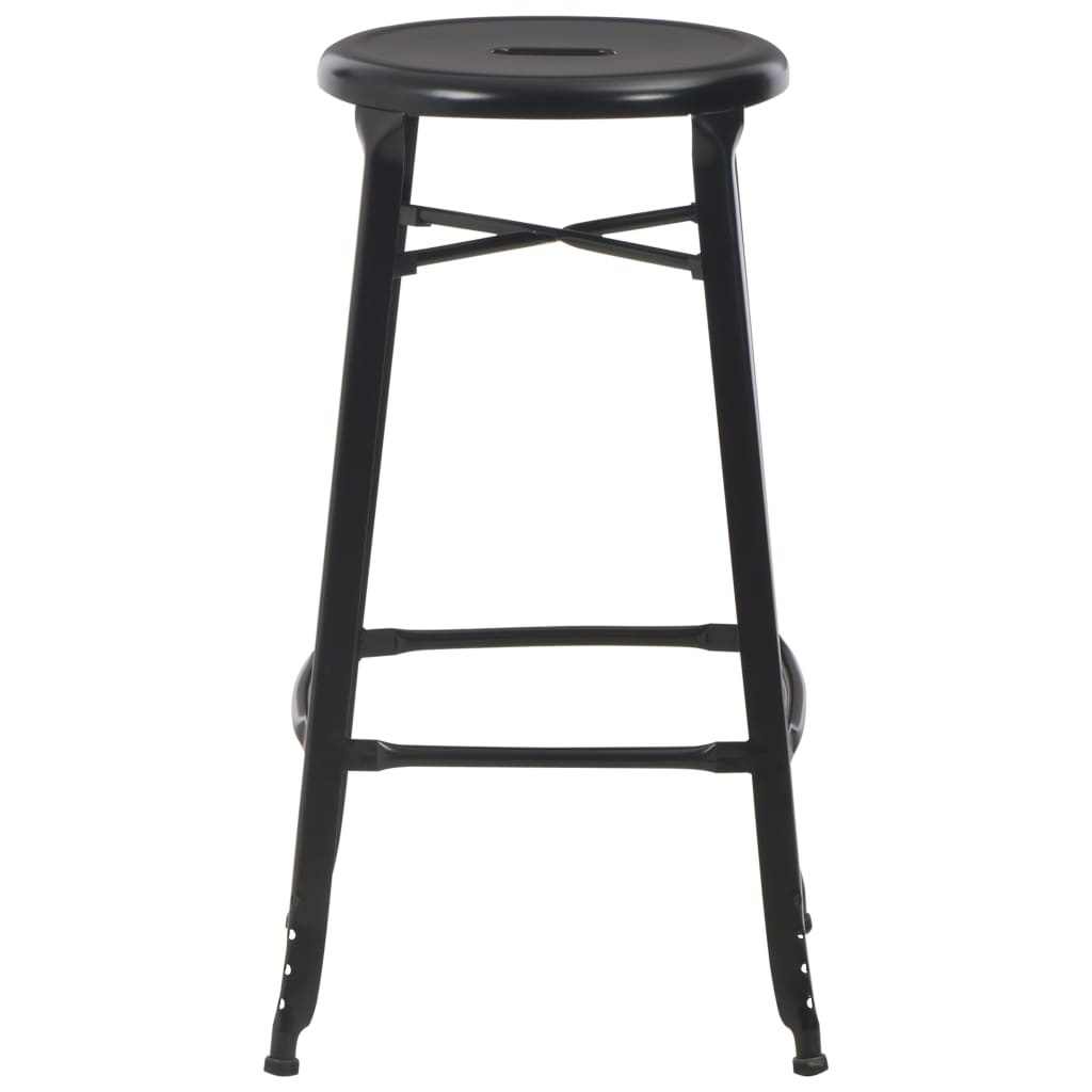 Bar Stools 4 pcs Black Steel