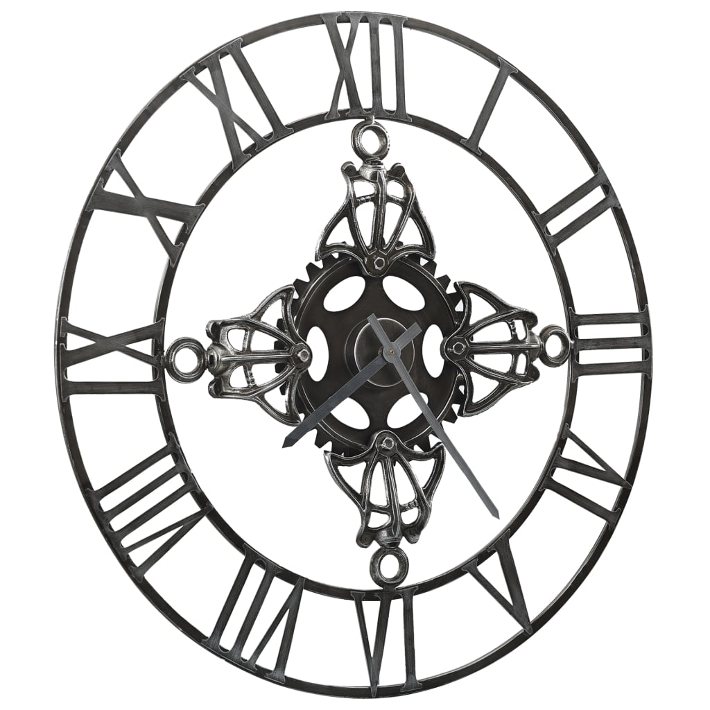 Wall Clock Silver 78 cm Metal