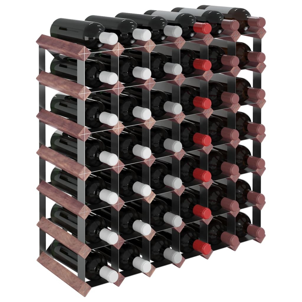 Wine Rack for 42 Bottles Brown Solid Wood Pine