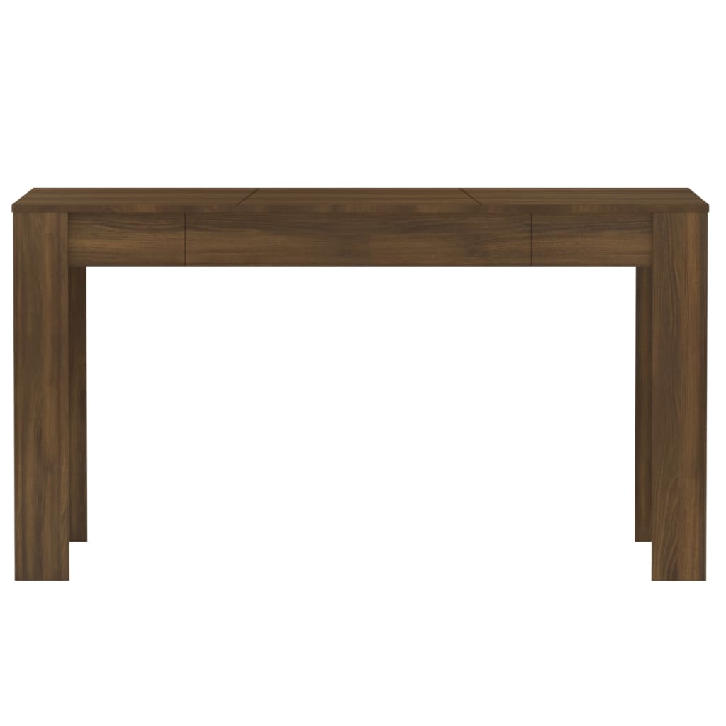 Dining Table Brown Oak 140x74.5x76 cm Engineered Wood