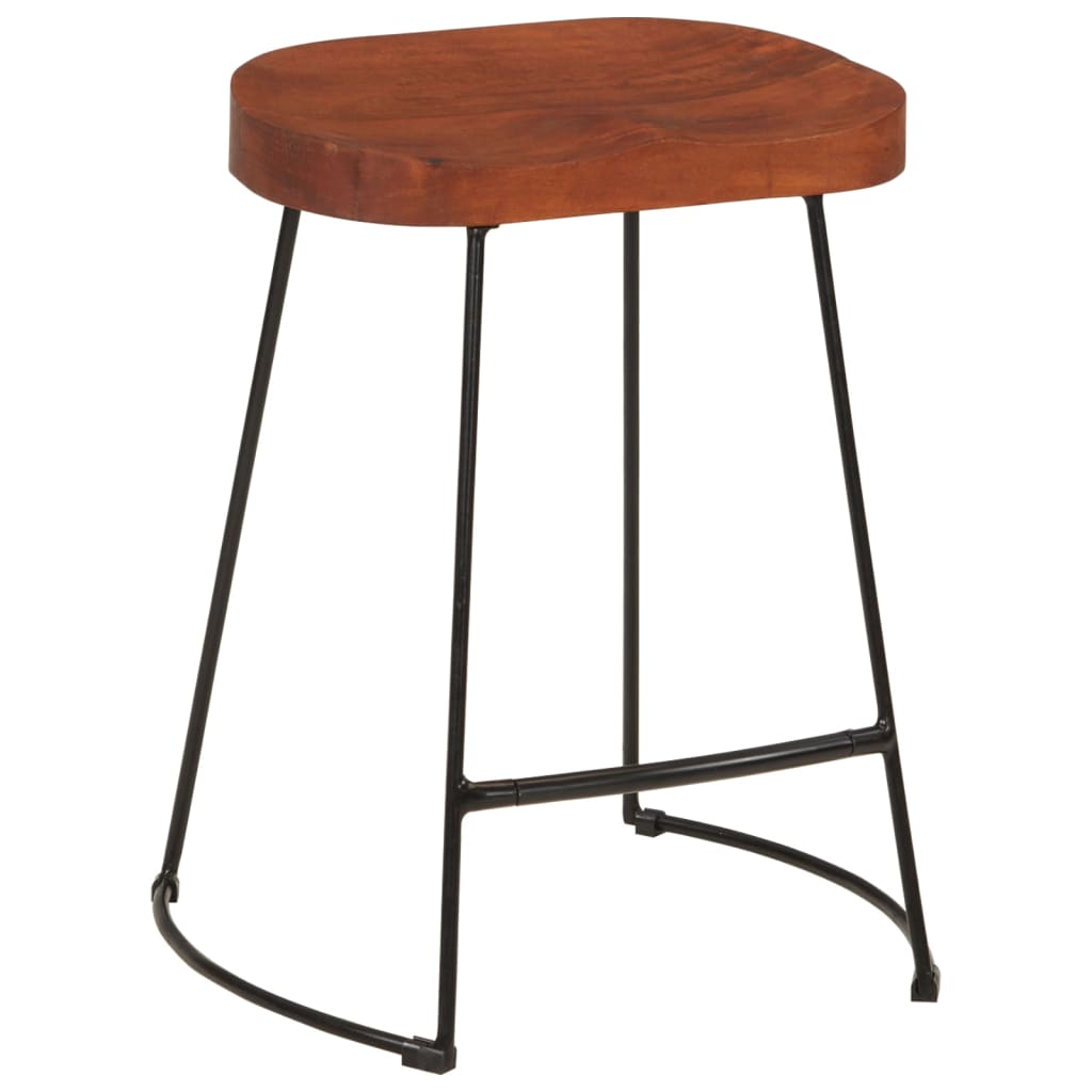 Gavin Bar Stools 2 pcs 45x38x53 cm Solid Wood Mango