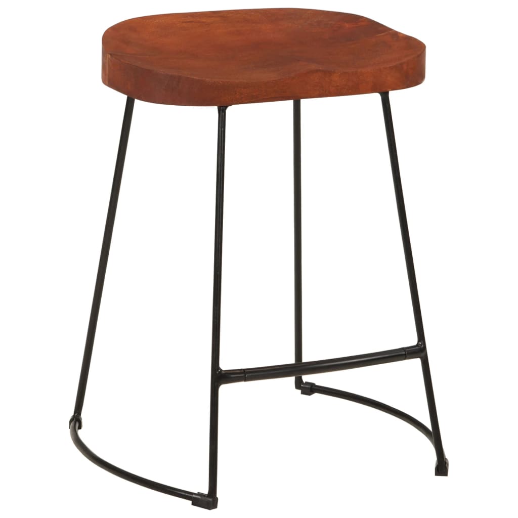 Gavin Bar Stools 2 pcs 45x38x53 cm Solid Wood Mango