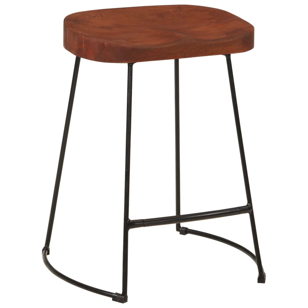 Gavin Bar Stools 2 pcs 45x38x53 cm Solid Wood Mango