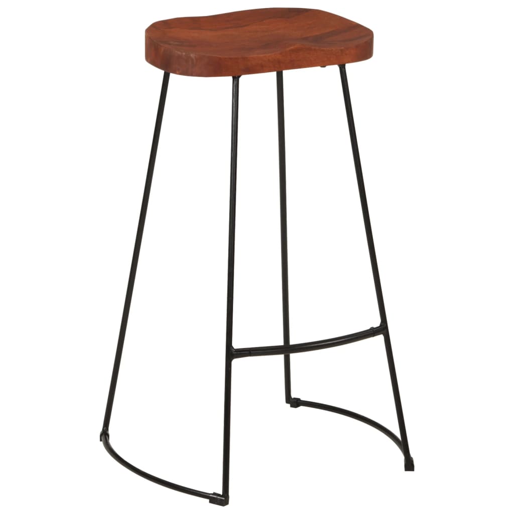 Gavin Bar Stools 2 pcs 50x40x78 cm Solid Wood Mango