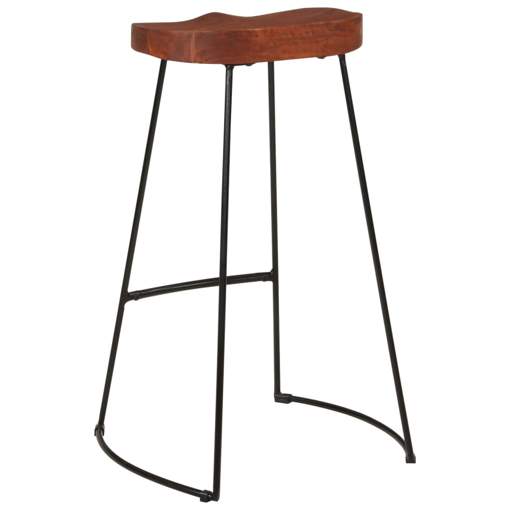 Gavin Bar Stools 2 pcs 50x40x78 cm Solid Wood Mango