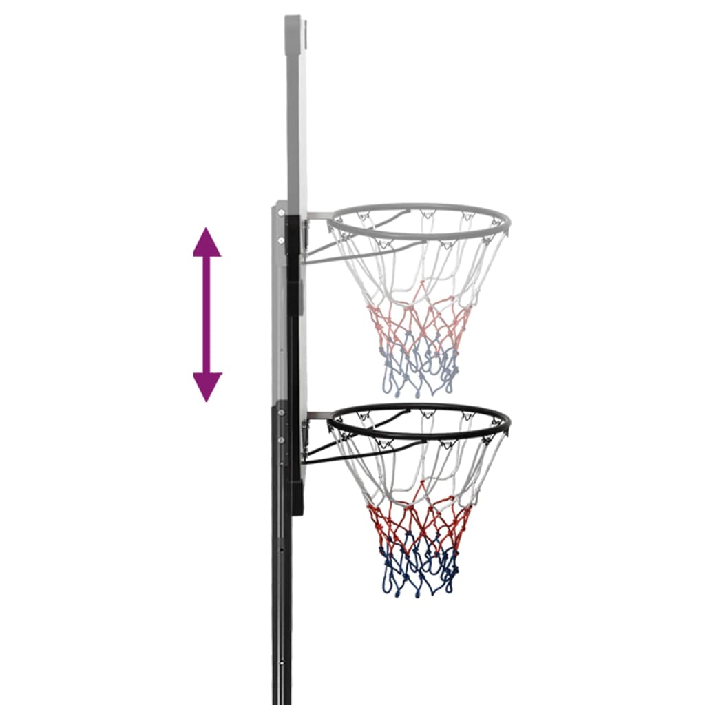 Basketball Stand Transparent 235-305 cm Polycarbonate